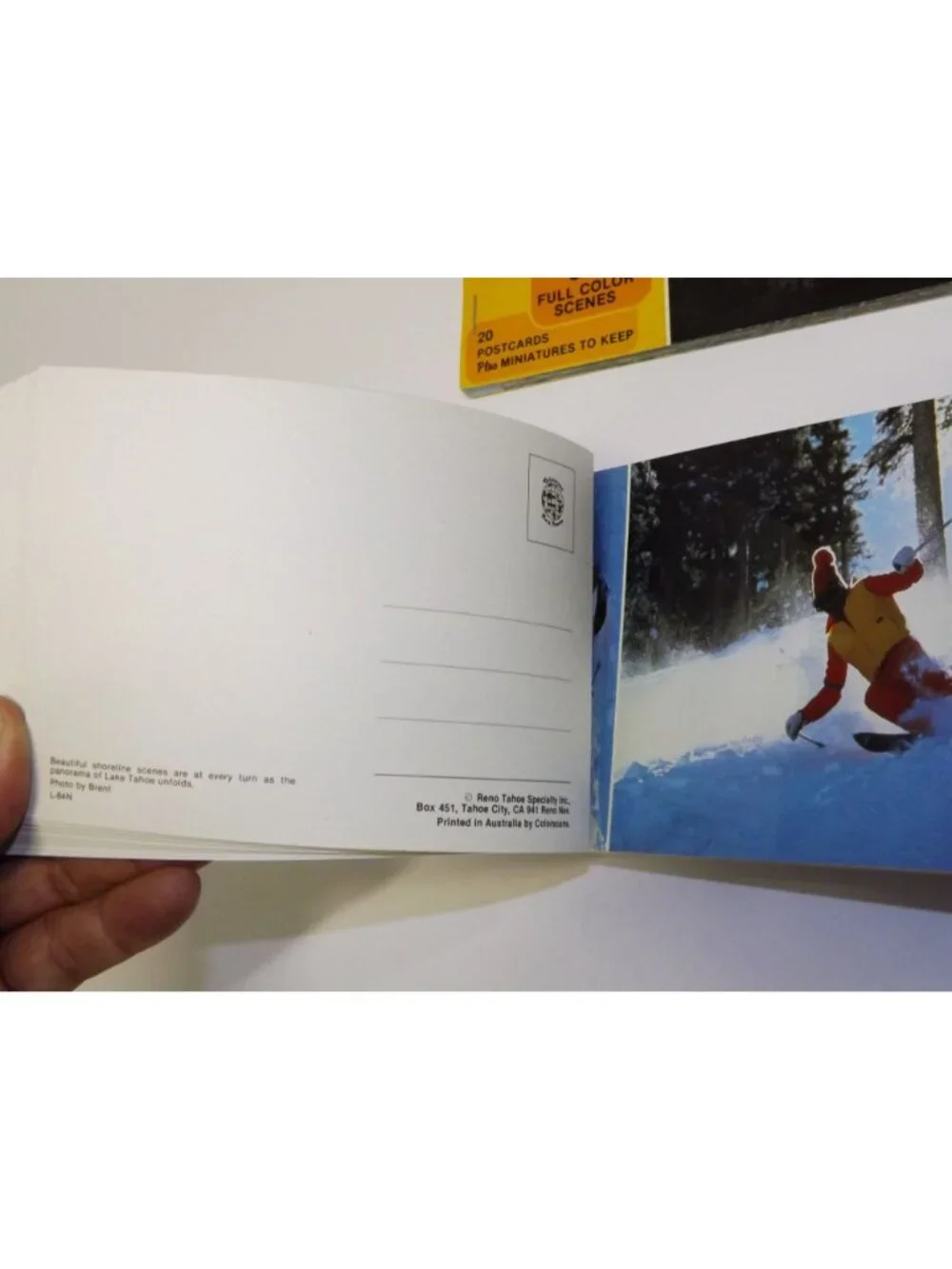 Lake Tahoe & Reno Postcard Booklets Vintage 38 Full-Color Scenes Smith Sierra No